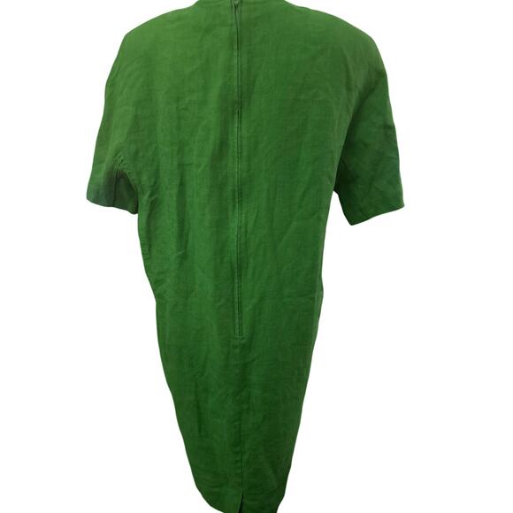 Chetta B 1980's Vintage Shift Dress, Green, Size 12 - Picture 6 of 7